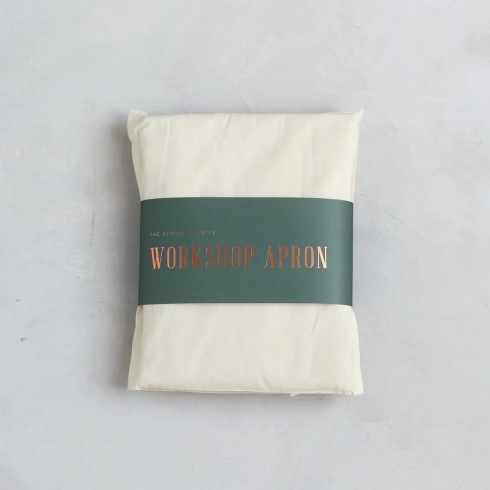 The Floral Society Pure Cotton Canvas Apron. Hand Sewn. One Size Fits Most. New - Picture 2 of 4